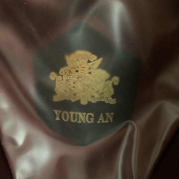 YOUNG AN brown herringbone wool blend Vintage mens Fedora Size 7- 7 1/8 VVGUC++ - Picture 7 of 11